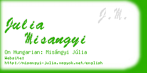 julia misangyi business card