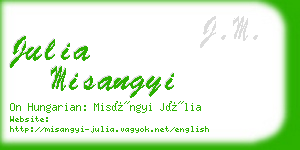 julia misangyi business card